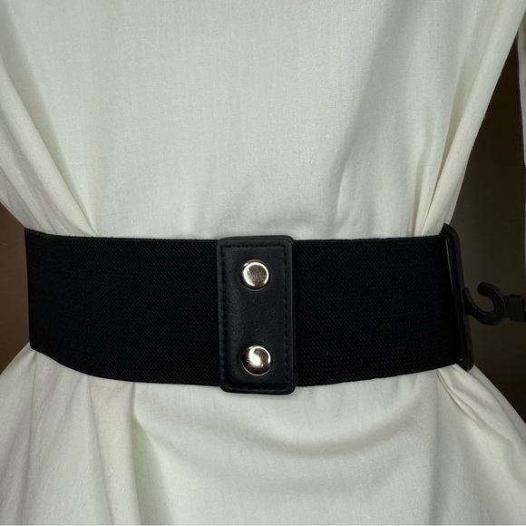 Green rhinestone details elastic waistband belt - Picture 4 of 9